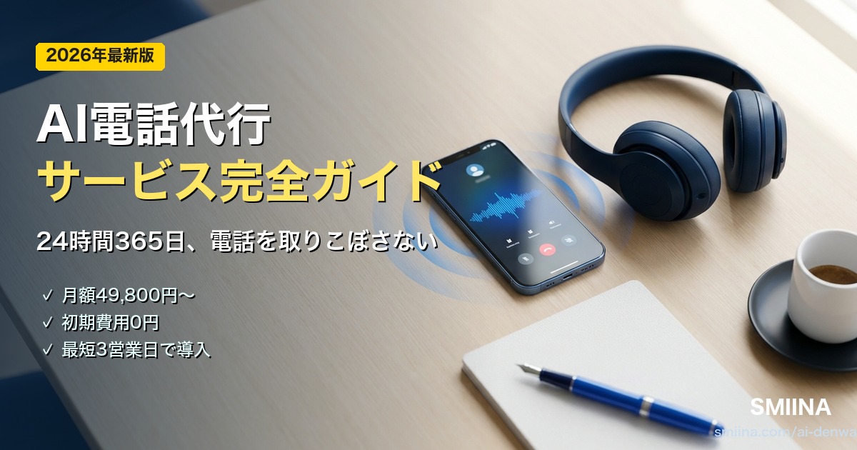 AI電話受付サービス完全ガイド｜月額49,800円（税込）で24時間365日AI電話代行を最短3営業日で導入